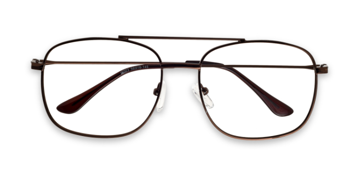  Brown Full Frame Square Eyeglasses for Men and Women