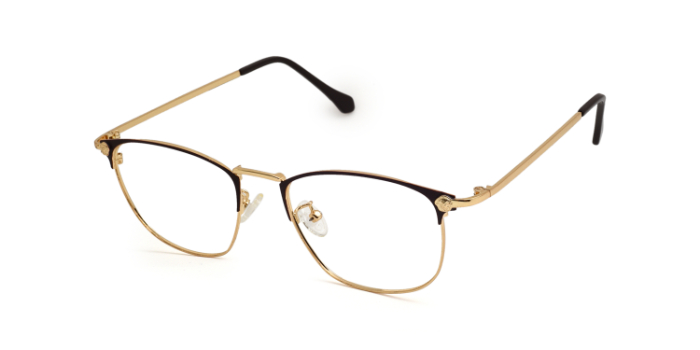  Brown Full Frame Square Eyeglasses for Men and Women