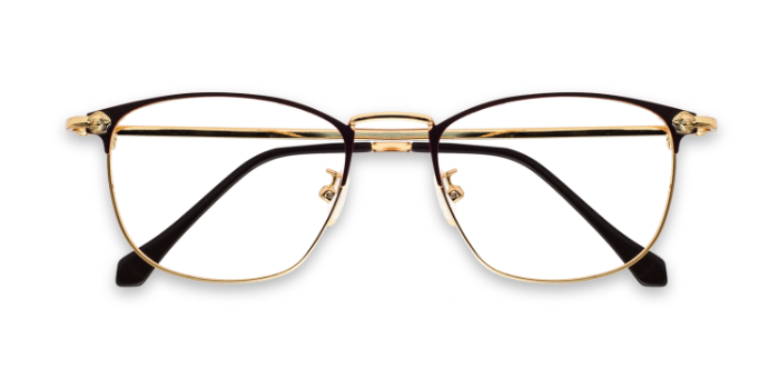  Brown Full Frame Square Eyeglasses for Men and Women