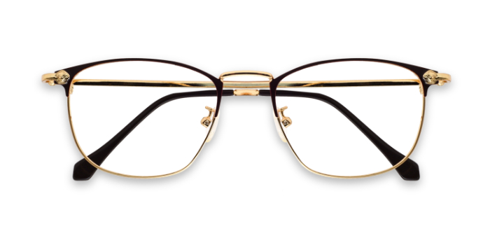  Brown Full Frame Square Eyeglasses for Men and Women