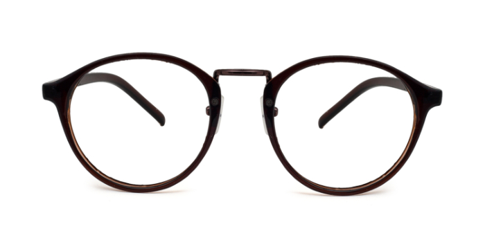  Brown Full Frame Round Eyeglasses for Men and Women