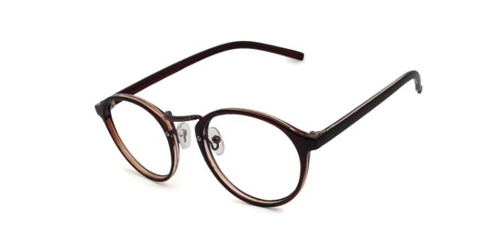  Brown Full Frame Round Eyeglasses for Men and Women