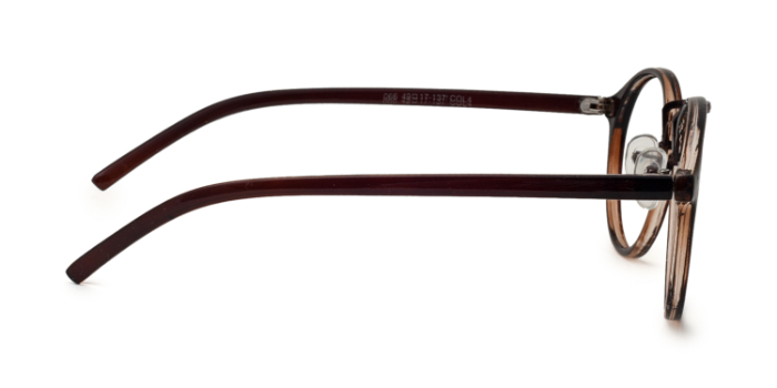  Brown Full Frame Round Eyeglasses for Men and Women