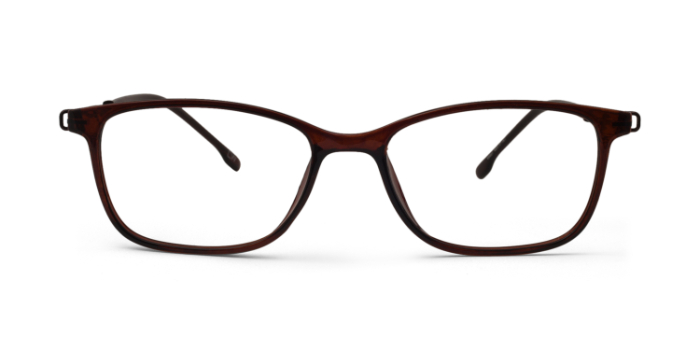  Brown Full Frame Rectangle Eyeglasses for Men and Women