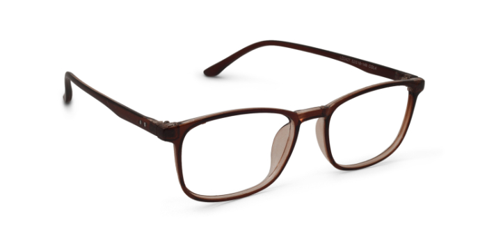  Brown Full Frame Rectangle Eyeglasses for Men and Women