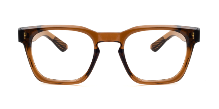  Brown Full Frame Square Eyeglasses for Men and Women