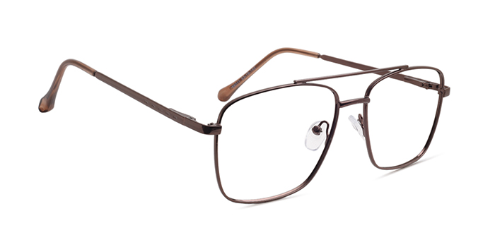  Brown Full Frame Square Computer Glasses for Men and Women