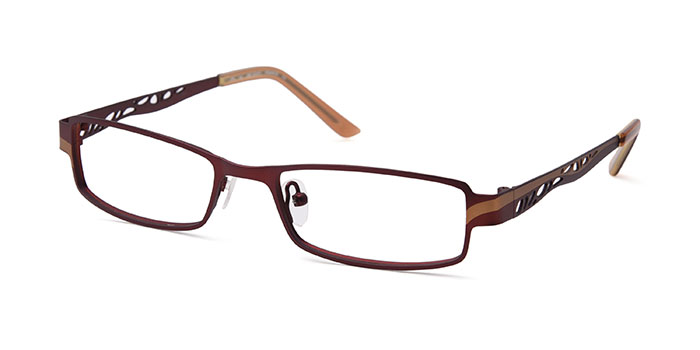  Brown Full Frame Rectangle Eyeglasses for Men and Women