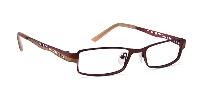  Brown Full Frame Rectangle Eyeglasses for Men and Women