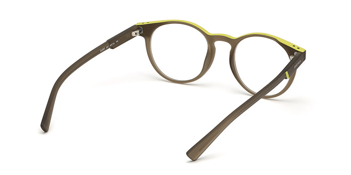 Diesel Brown Full Frame Round Eyeglasses for Men and Women