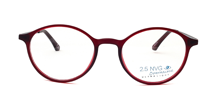 2.5 NVG by Essilor Brown Full Frame Round  Eyeglasses for Men and Women