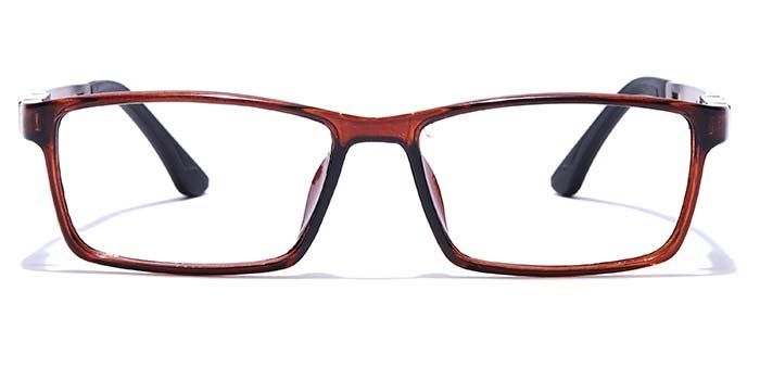  Brown Full Frame Rectangle Computer Glasses for Men