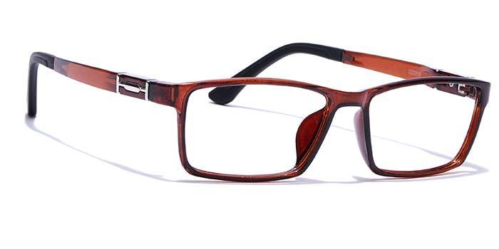  Brown Full Frame Rectangle Computer Glasses for Men