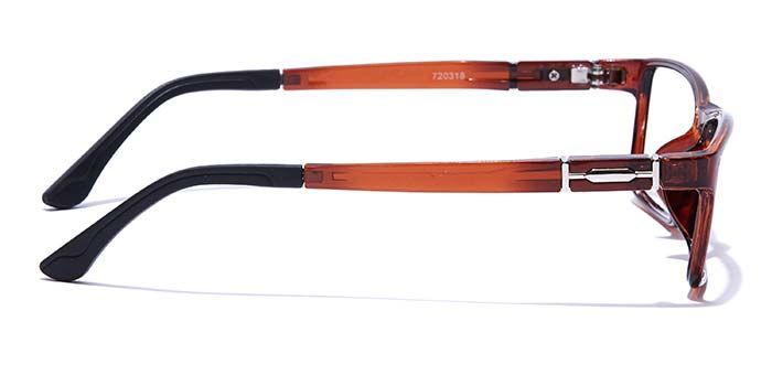  Brown Full Frame Rectangle Computer Glasses for Men