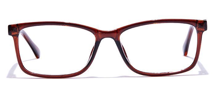  Brown Full Frame Rectangle Computer Glasses for Men