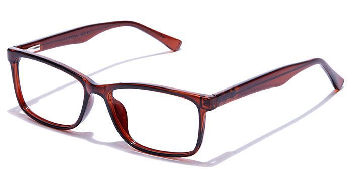  Brown Full Frame Rectangle Computer Glasses for Men