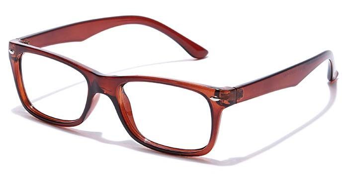  Brown Full Frame Wayfarer Computer Glasses for Men