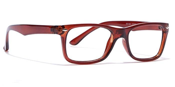  Brown Full Frame Wayfarer Computer Glasses for Men