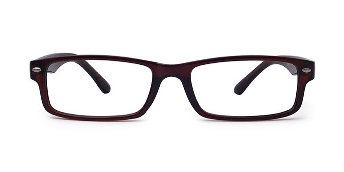  Brown Full Frame Rectangle Computer Glasses for Men