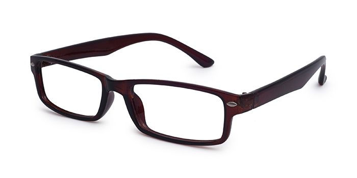  Brown Full Frame Rectangle Computer Glasses for Men