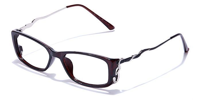  Brown Full Frame Rectangle Computer Glasses for Women