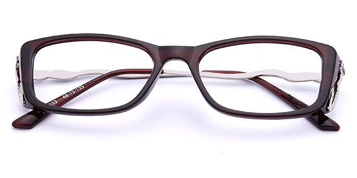  Brown Full Frame Rectangle Computer Glasses for Women