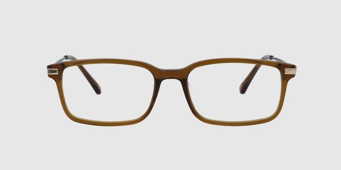  Brown Full rim Rectangle Eyeglasses for Men and Women