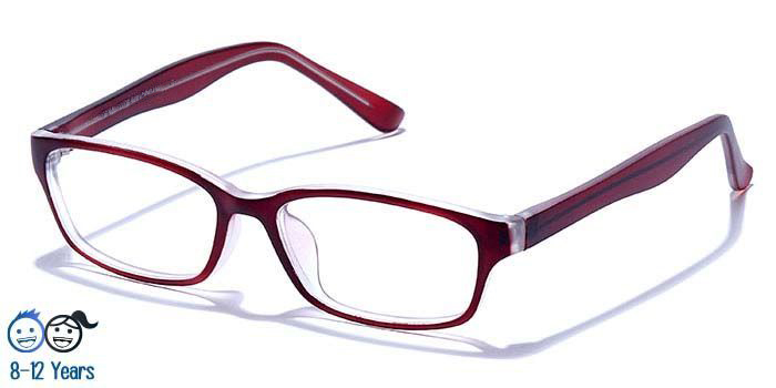  Matte Brown Full Frame Rectangle Eyeglasses for Kids