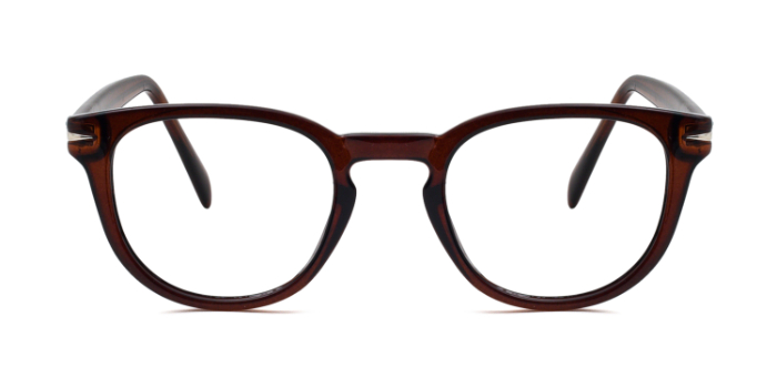  Brown Full Frame Round Eyeglasses for Men and Women