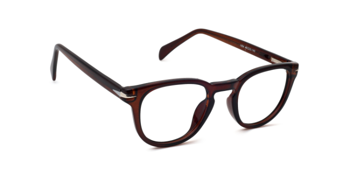  Brown Full Frame Round Eyeglasses for Men and Women