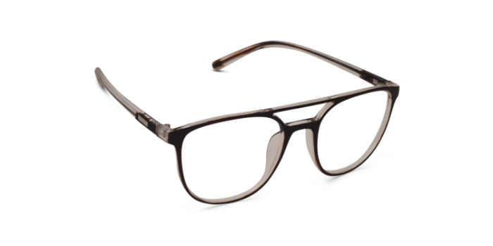  Brown Full Frame Square Eyeglasses for Men and Women