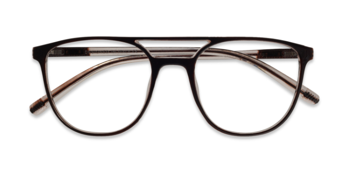  Brown Full Frame Square Eyeglasses for Men and Women