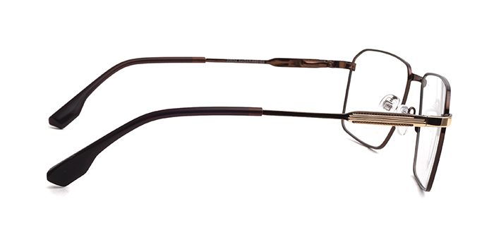  Brown Full Frame Square Eyeglasses for Men and Women