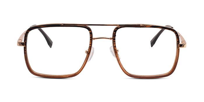 EYENIC Brown Full Frame Wayfarer Eyeglasses for Men and Women
