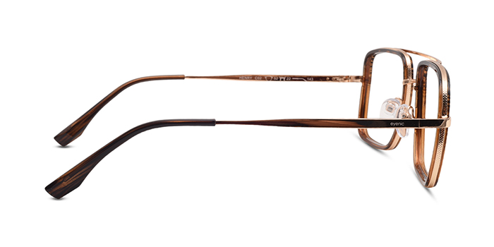 EYENIC Brown Full Frame Wayfarer Eyeglasses for Men and Women
