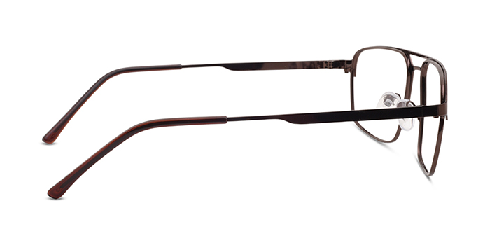  Brown Full Frame Square Eyeglasses for Men and Women