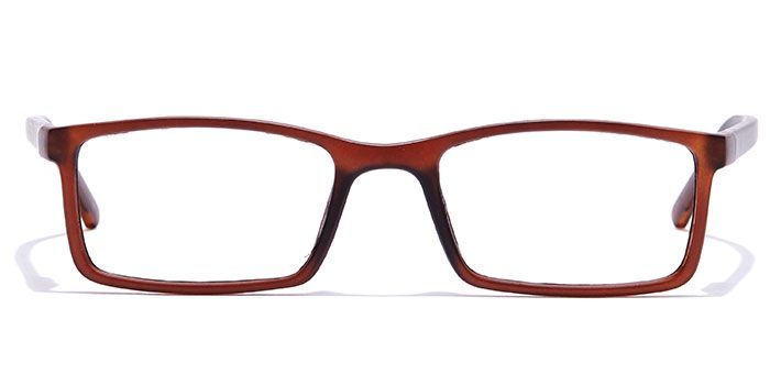  Brown Full Frame Rectangle Computer Glasses for Men