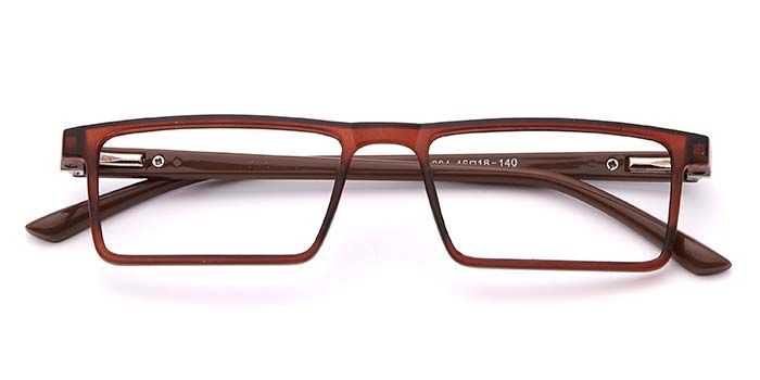  Brown Full Frame Rectangle Computer Glasses for Men