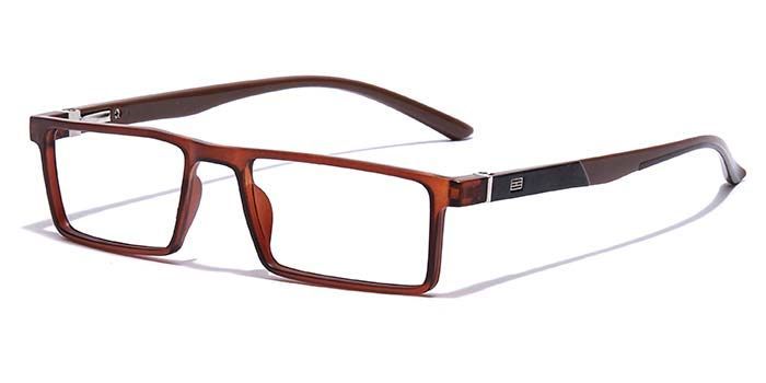  Brown Full Frame Rectangle Computer Glasses for Men