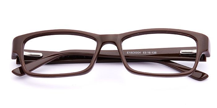  Brown Full Frame Rectangle Computer Glasses for Men