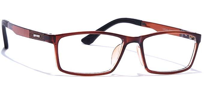  Brown Full Frame Rectangle Computer Glasses for Men