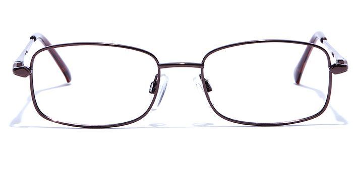  Brown Full Frame Rectangle Computer Glasses for Men