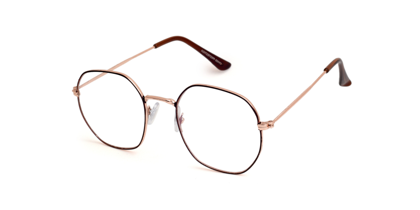 Hexagonal wire cheap frame glasses