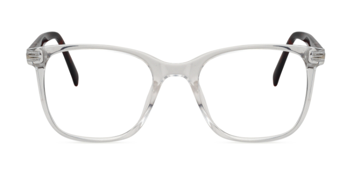  Transparent Full Frame Square Eyeglasses for Men and Women