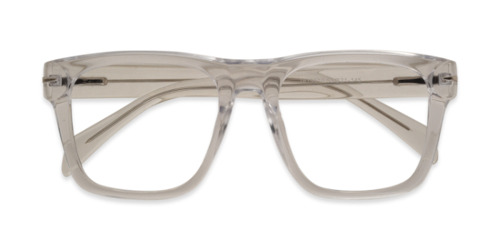  Transparent Full Frame Square Eyeglasses for Men and Women