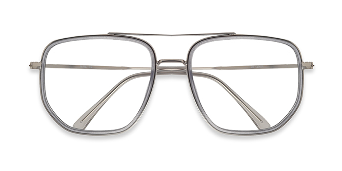  Grey Full Frame Square Eyeglasses for Men and Women