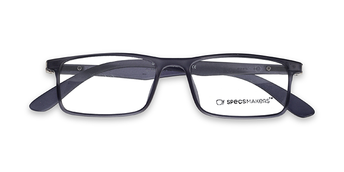 SPECSMAKERS Grey Full Frame Rectangle Eyeglasses for Kids