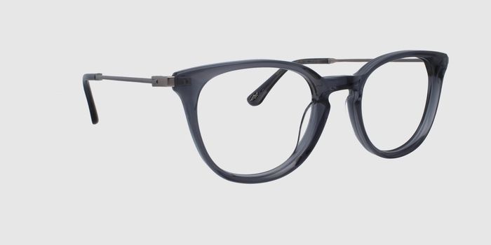  Grey Full rim Round Eyeglasses for Men and Women