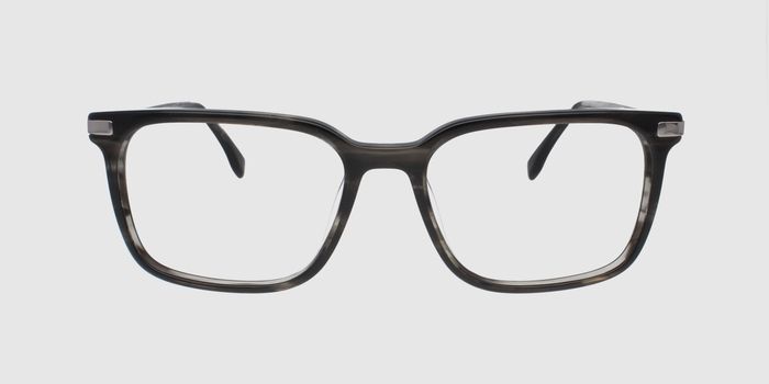  Grey Full rim Square Eyeglasses for Men