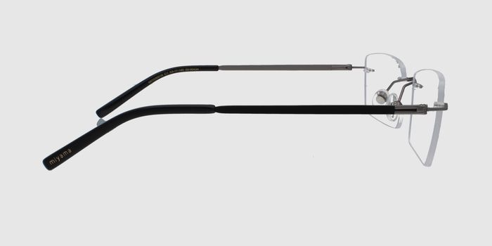  Grey Rimless Rectangle Eyeglasses for Men and Women